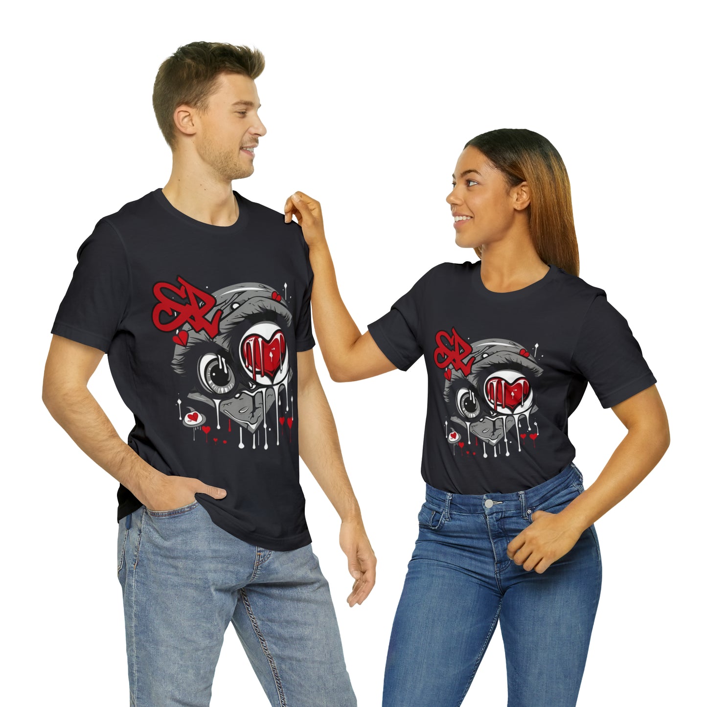 SR Graffiti drip art, broken love t-shirt. perfect gift for at lover.