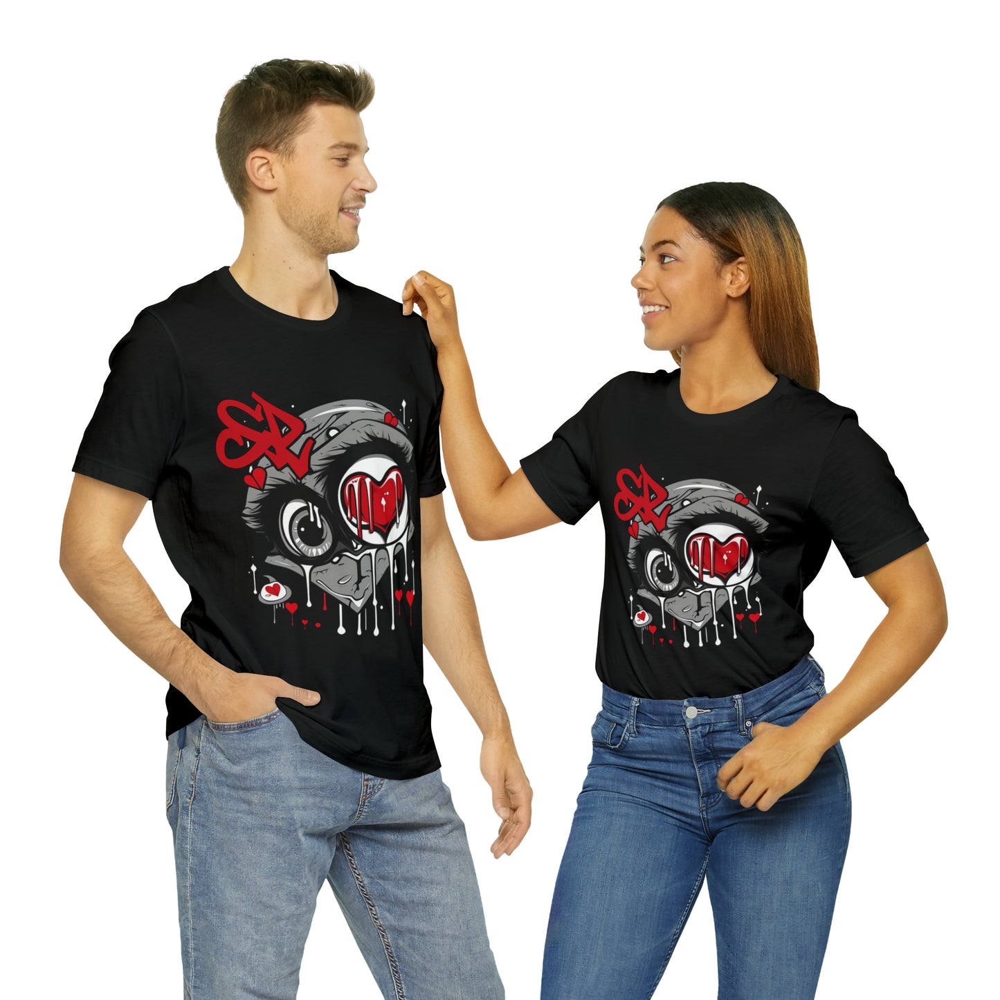 SR Graffiti drip art, broken love t-shirt. perfect gift for at lover.