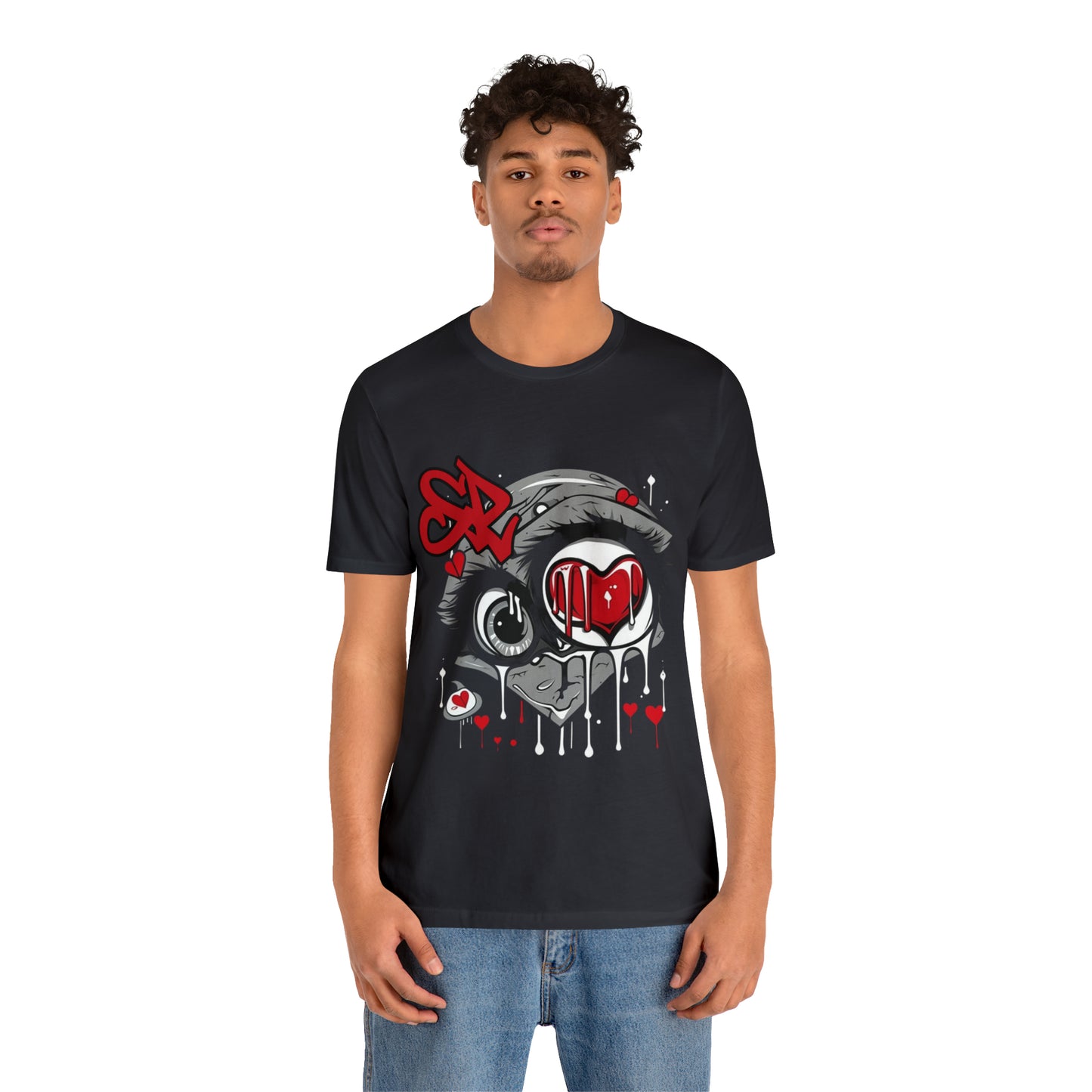 SR Graffiti drip art, broken love t-shirt. perfect gift for at lover.