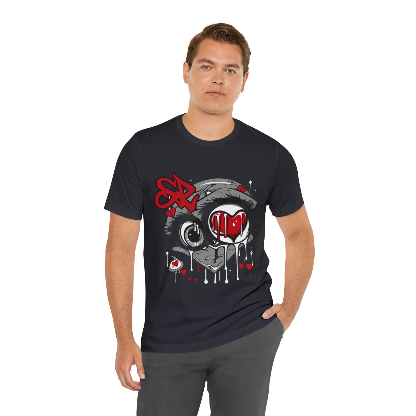 SR Graffiti drip art, broken love t-shirt. perfect gift for at lover.