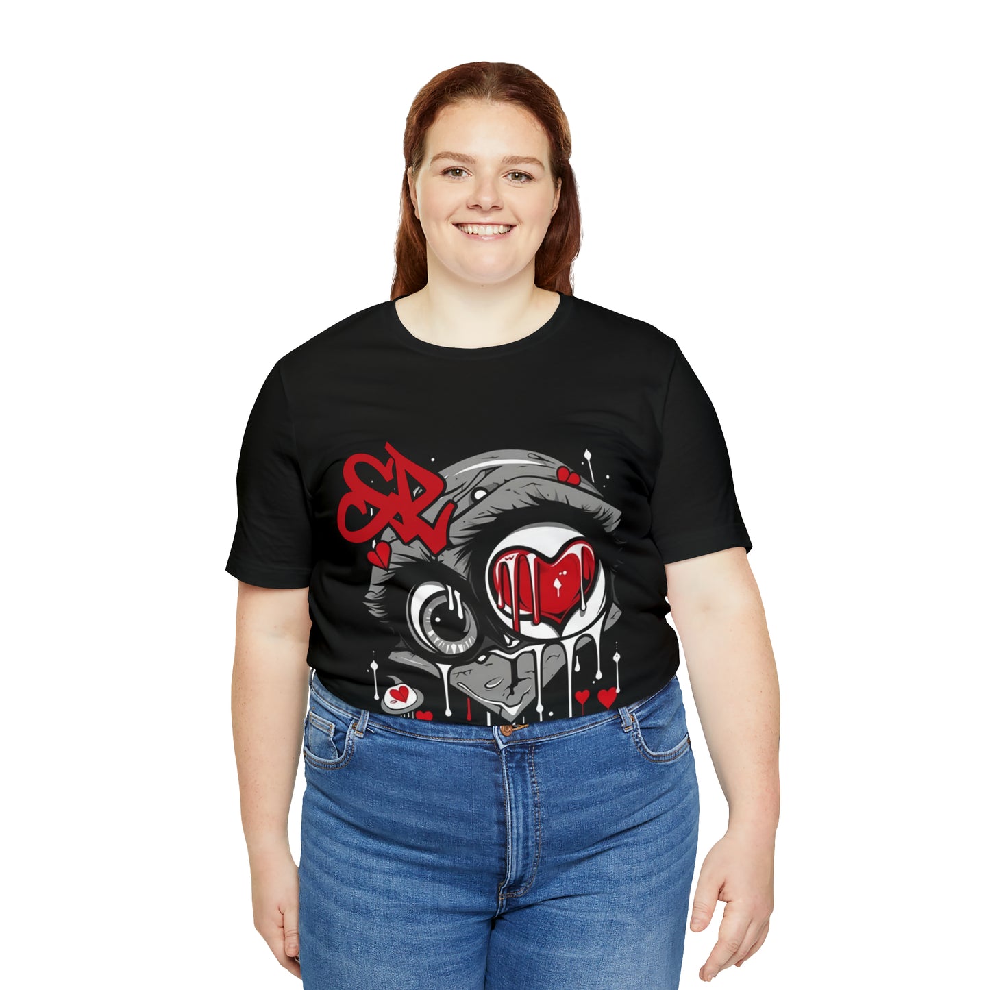 SR Graffiti drip art, broken love t-shirt. perfect gift for at lover.