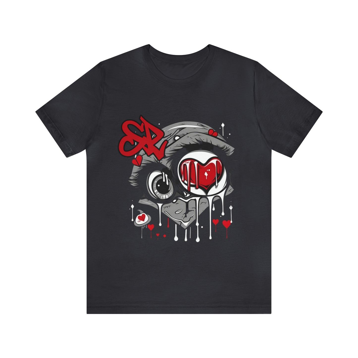SR Graffiti drip art, broken love t-shirt. perfect gift for at lover.