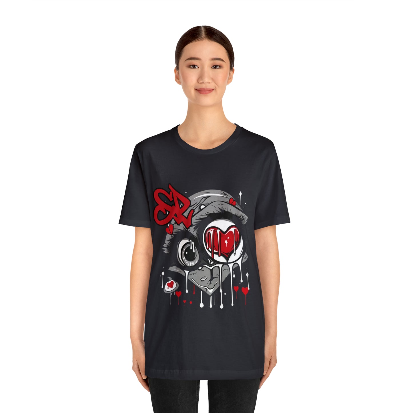SR Graffiti drip art, broken love t-shirt. perfect gift for at lover.