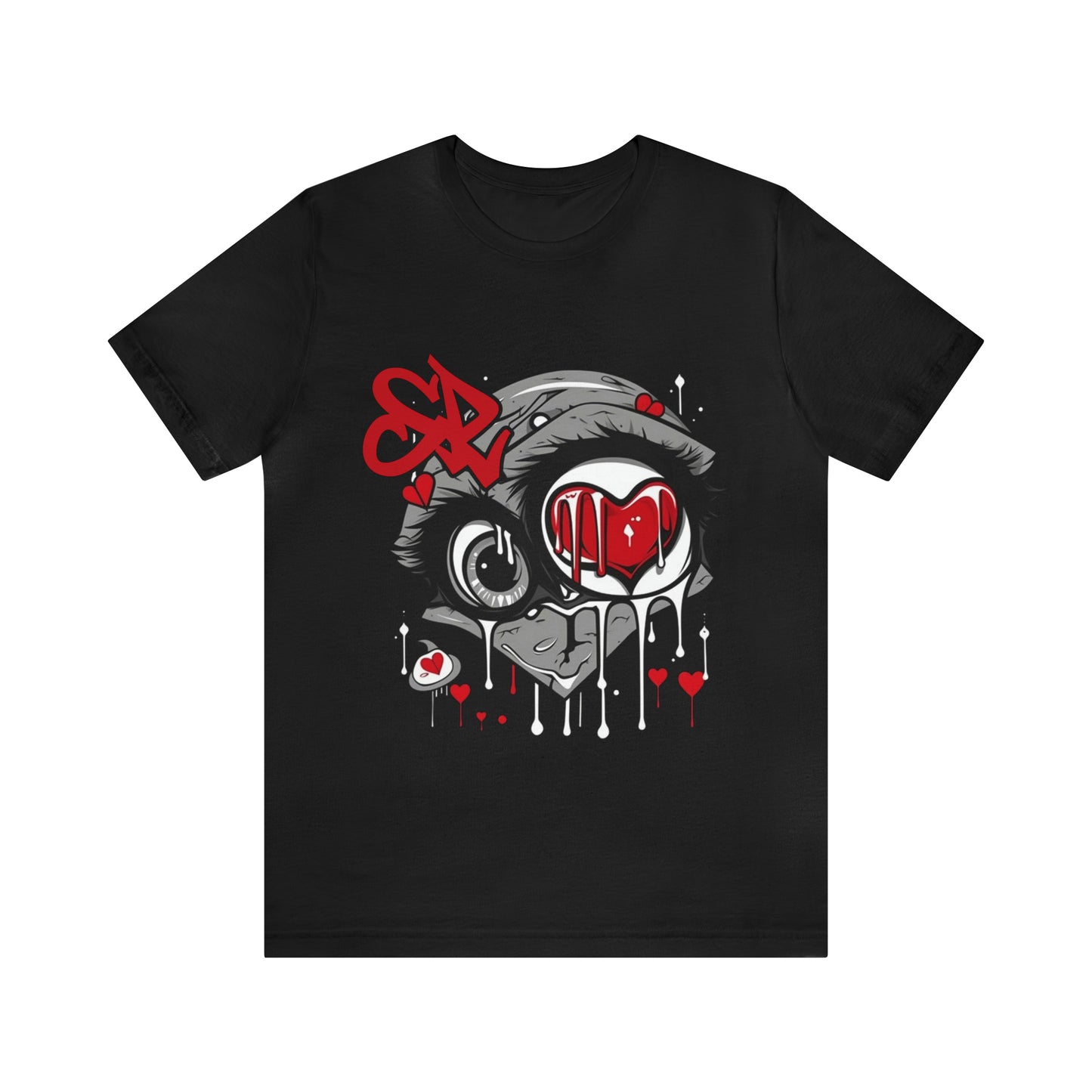 SR Graffiti drip art, broken love t-shirt. perfect gift for at lover.