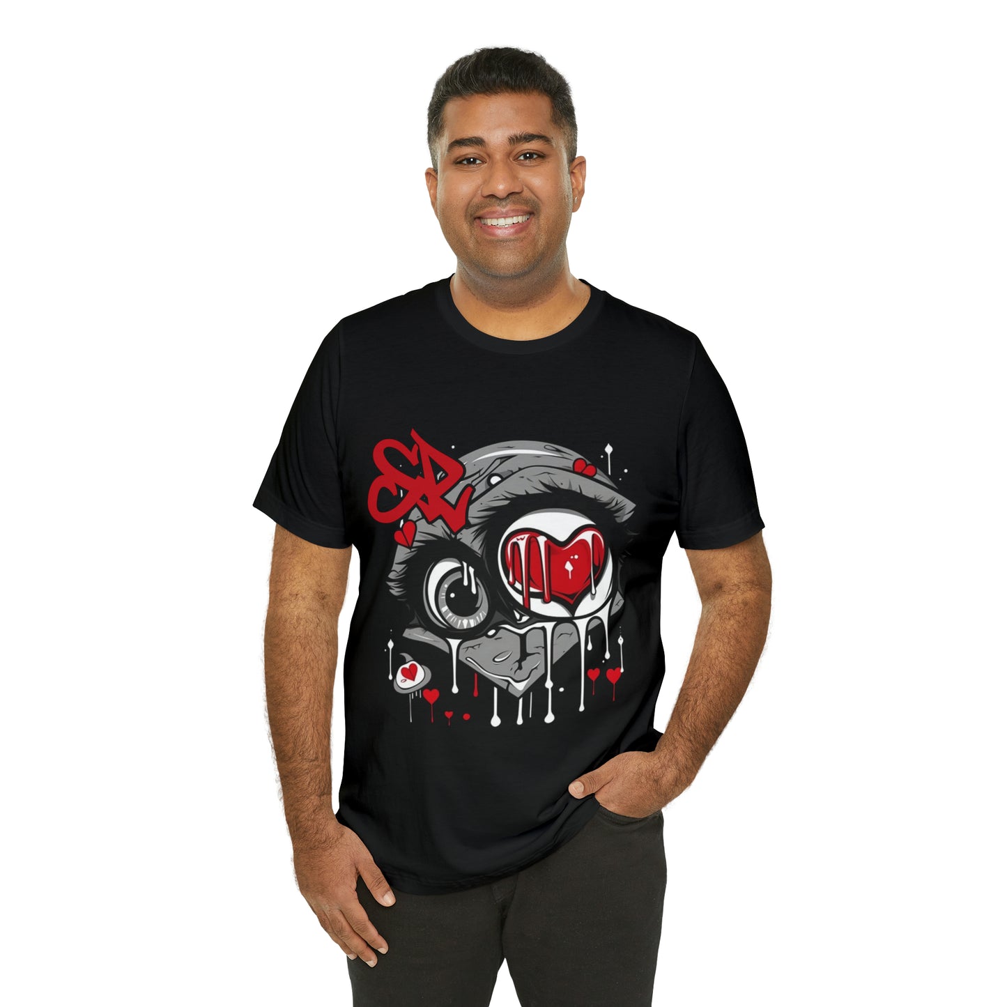 SR Graffiti drip art, broken love t-shirt. perfect gift for at lover.
