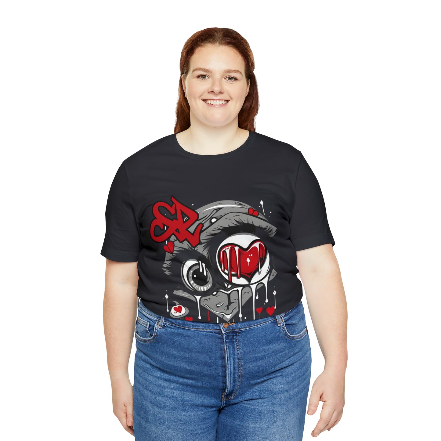 SR Graffiti drip art, broken love t-shirt. perfect gift for at lover.