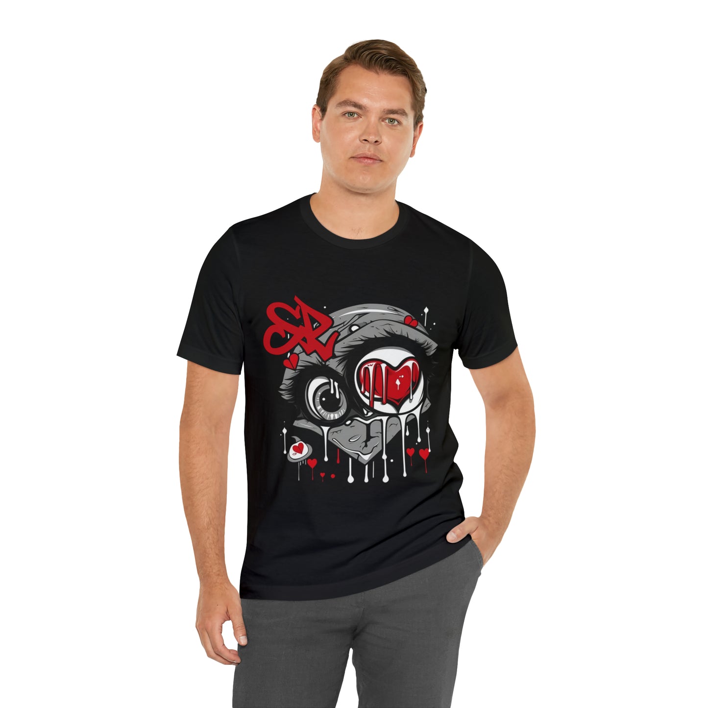 SR Graffiti drip art, broken love t-shirt. perfect gift for at lover.