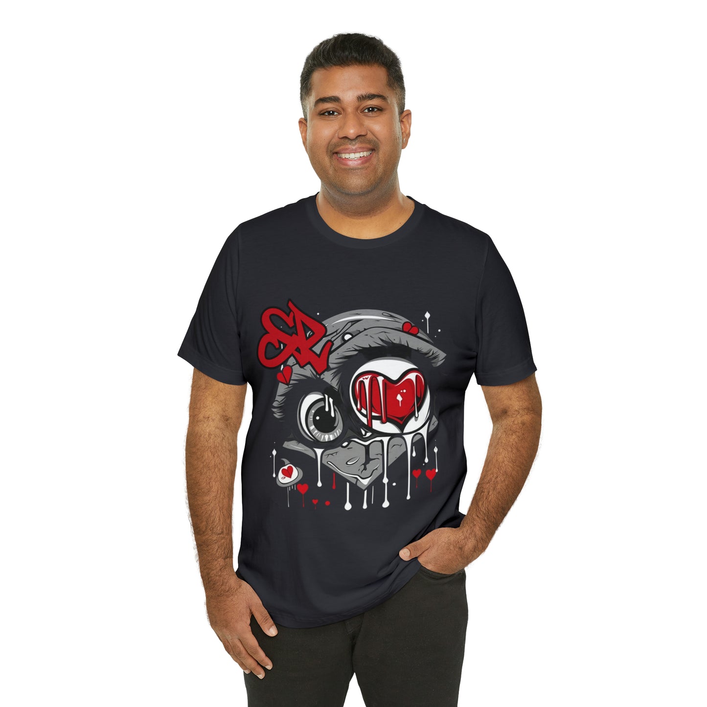 SR Graffiti drip art, broken love t-shirt. perfect gift for at lover.