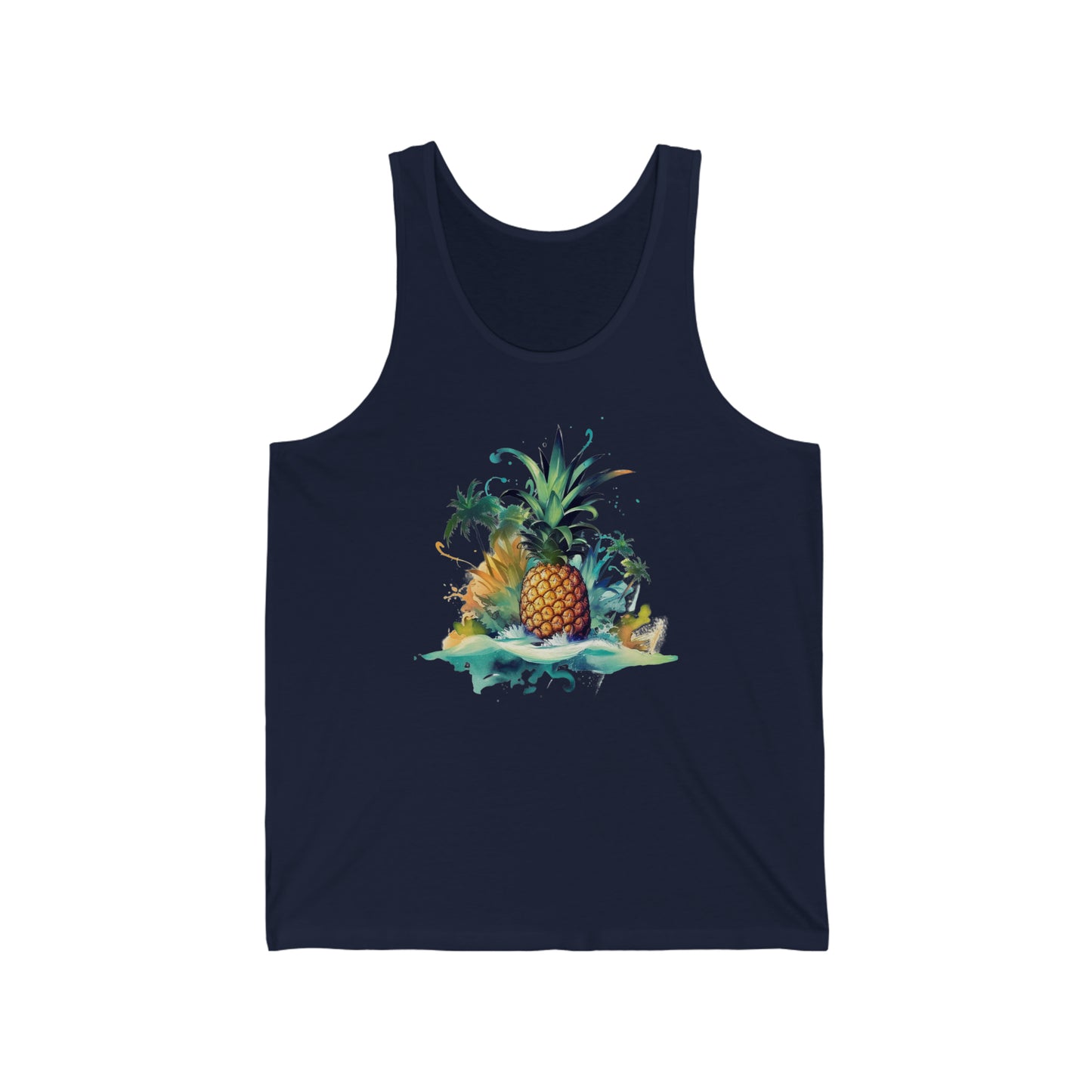 pineapple tropical explosion tank top