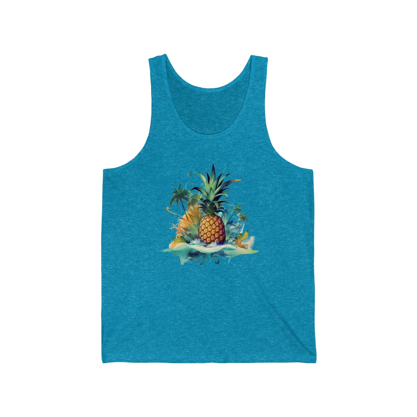 pineapple tropical explosion tank top
