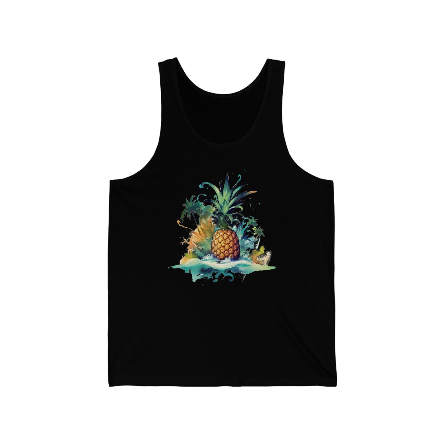 pineapple tropical explosion tank top