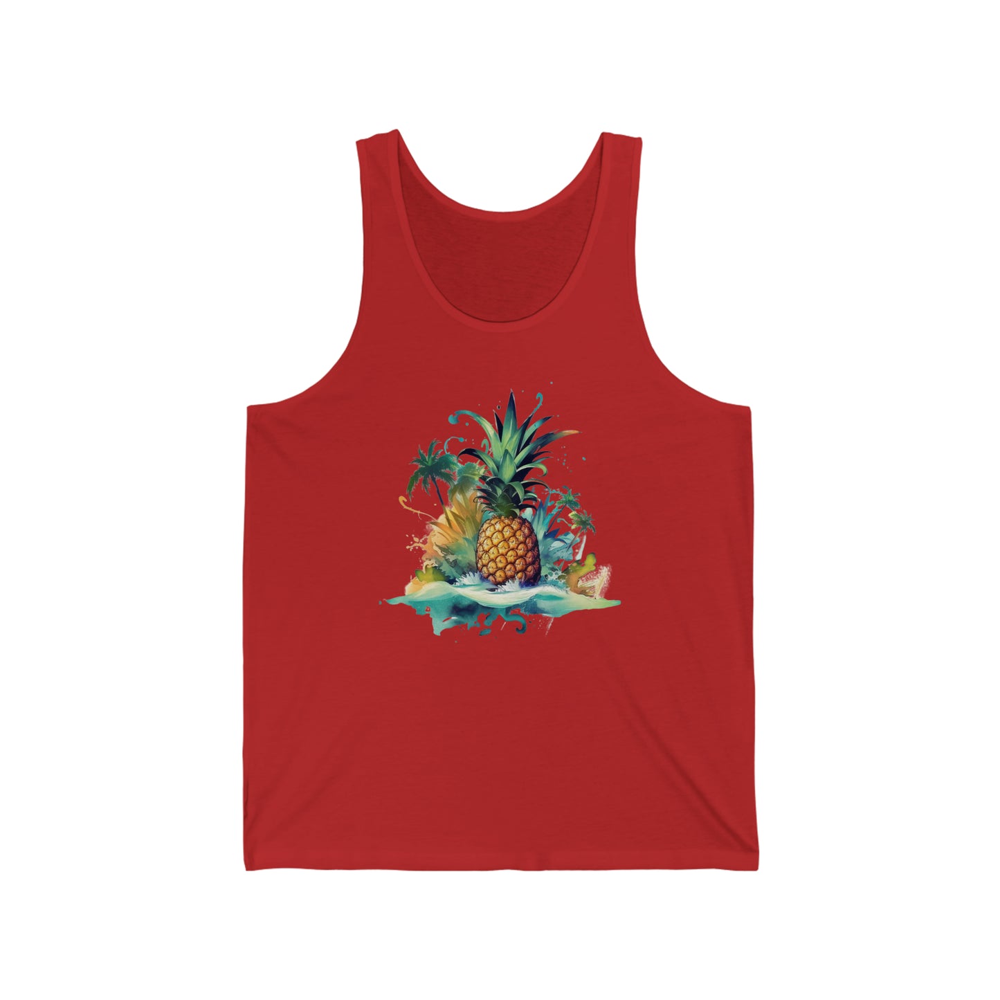 pineapple tropical explosion tank top