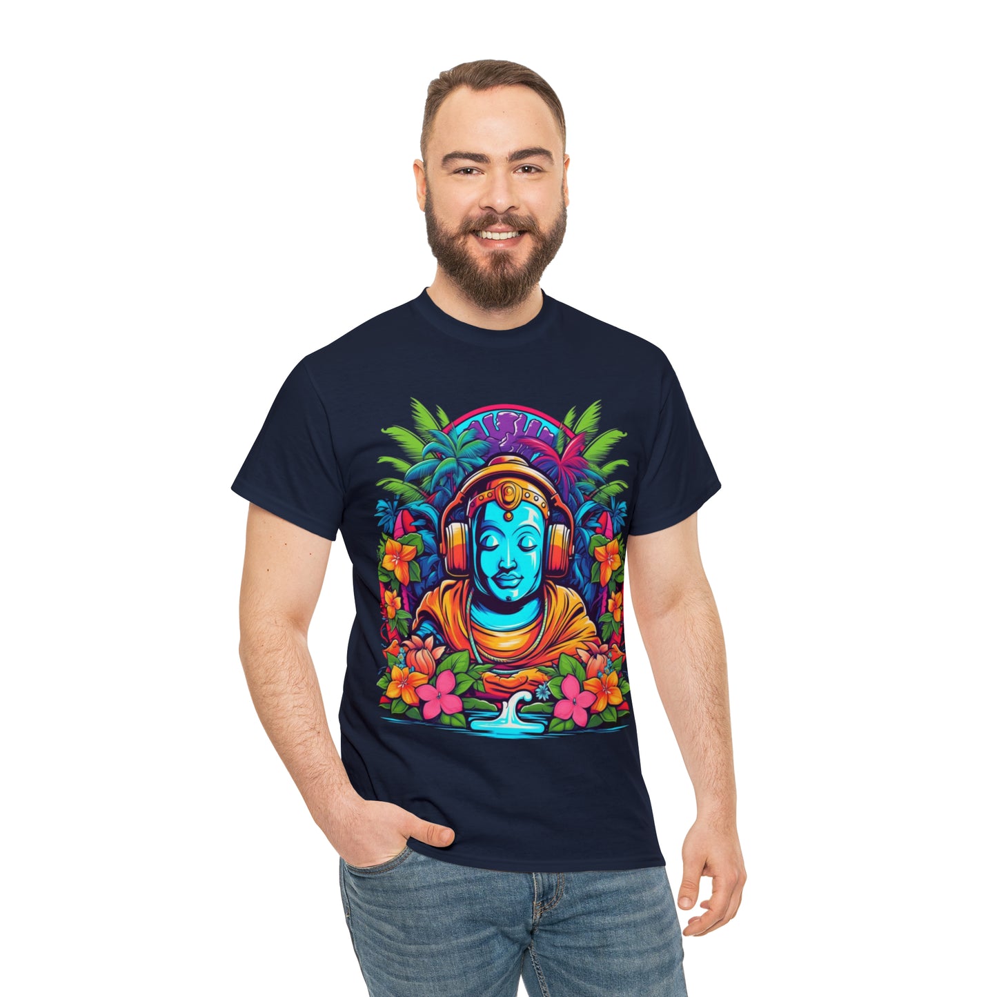 Budhist island shirt, Tiki Steez Buddha chill tshirt,