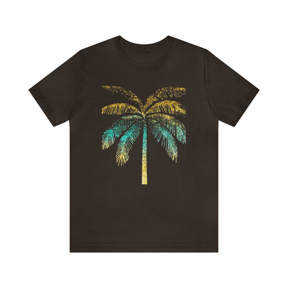 Golden palm tree stylish t-shirt. perfect gift for beach lover.