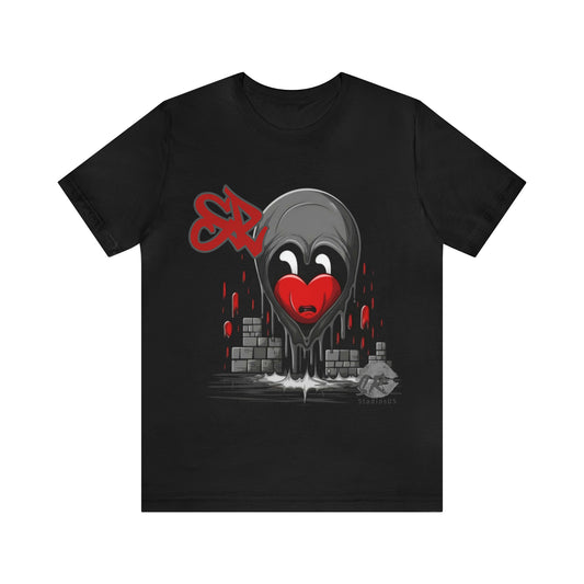 SR Lonely heart in the city, graffiti art t-shirt. perfect gift for art lover.