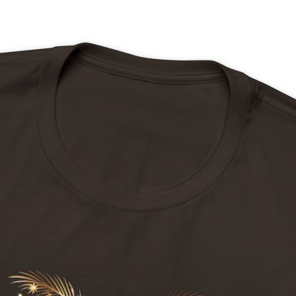 Gold Palm Tree t-shirt. perfect gift for beach or tropical lover.