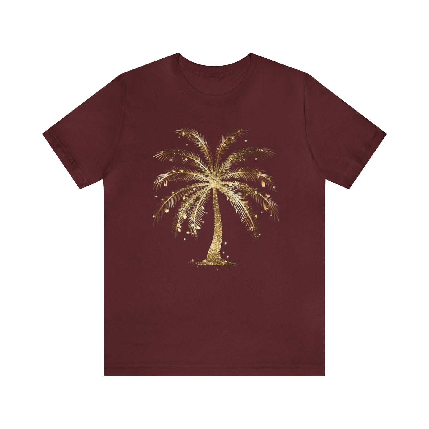 Gold Palm Tree t-shirt. perfect gift for beach or tropical lover.