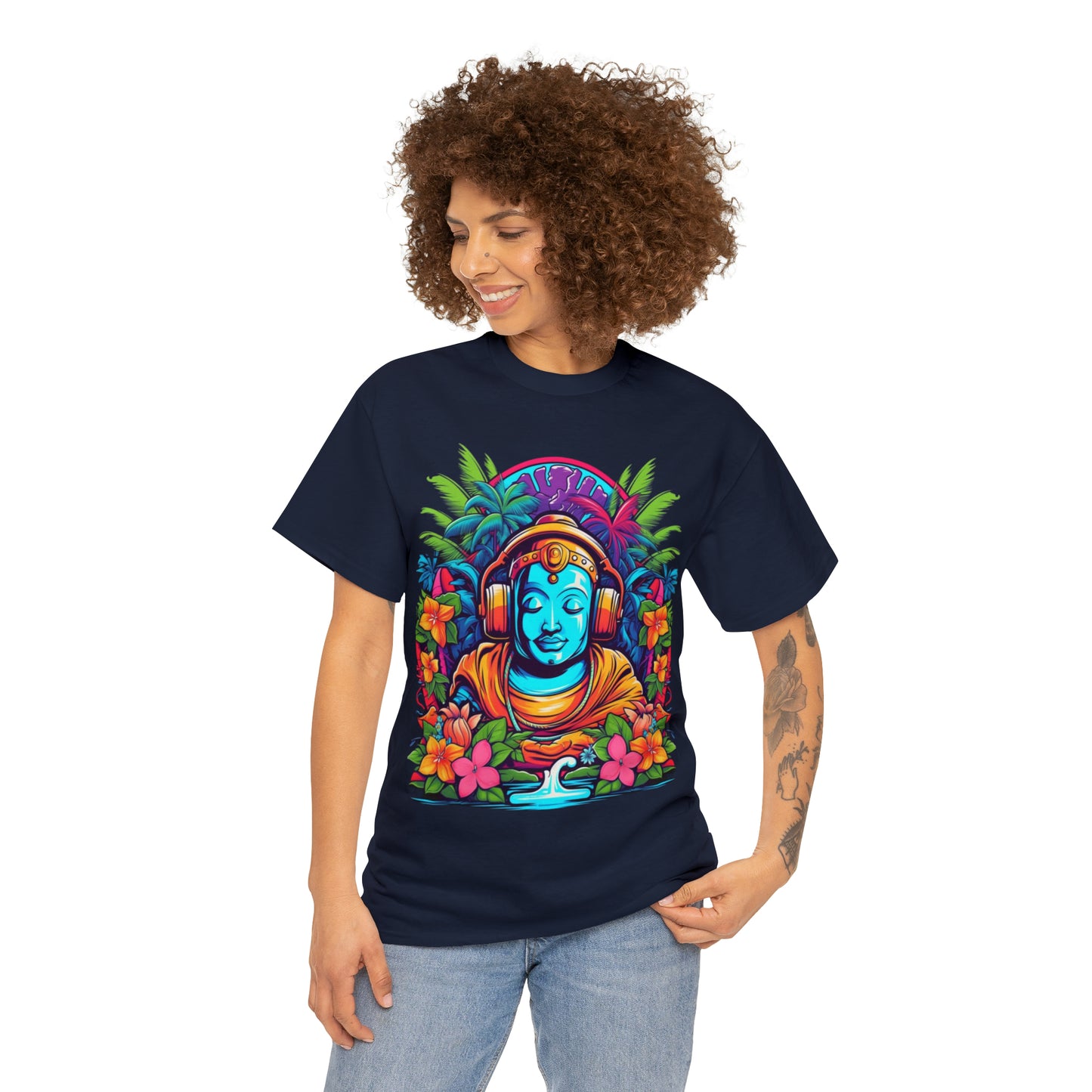 Budhist island shirt, Tiki Steez Buddha chill tshirt,