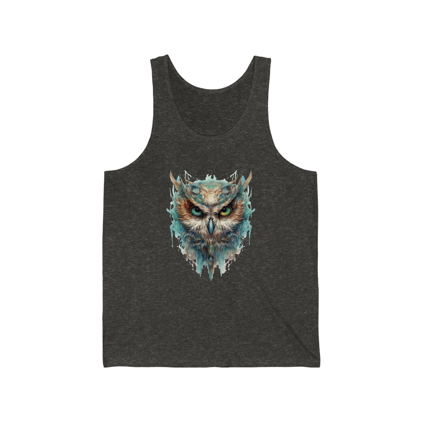 wise owl tropical color print tank top