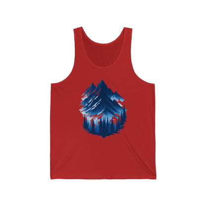 blue mountain range tank top