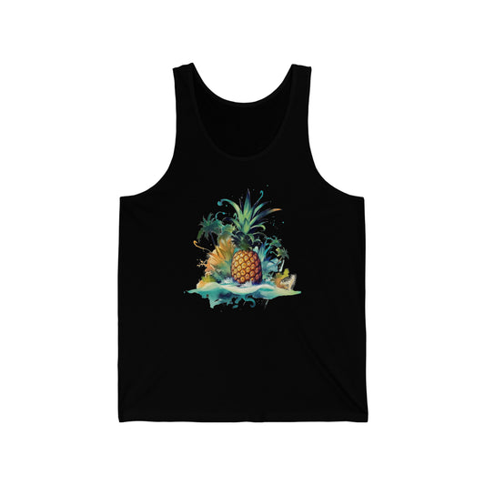 pineapple tropical explosion tank top