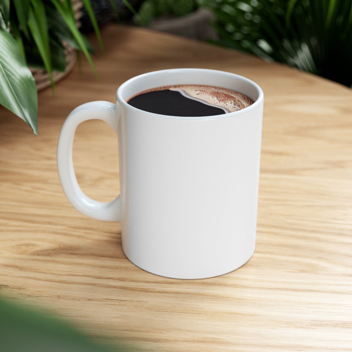 Tropical coffee cup. White SR logo