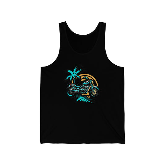 motorcycle in the tropics tank top